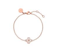 Purelei® Cuore Bracelet élégant en chaîne d'ancre avec pendentif trèfle en oxyde de zirconium, Eine Grösse, Acier inoxydable, Agate