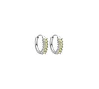 Purelei Cuore Green Boucles d'oreilles étanches | Clous d'oreilles avec zircons verts | Acier inoxydable et plaqué or 14 K/18 carats | Symbole de bonheur, d'harmonie et d'énergie positive, Normale