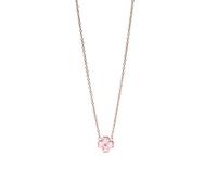 Purelei Cuore Rosé Chaîne - Imperméable et réglable | Chaîne en acier inoxydable avec trèfle et zircons roses | Plaqué or 14 carats et or rose 18 carats | Symbole de bonheur et d'amour, Eine Grösse