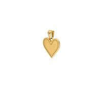 Purelei Devotion Heart Charm - Étanche | Breloque en forme de cœur au design vintage en acier inoxydable et plaqué or 14 K/18 carats | Symbole d'amour, de dévouement et d'élégance intemporelle, 22 x