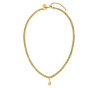 Purelei® Droplet Chaîne double chaîne avec pendentif en forme de goutte - Réglable 40-45 cm - Plaqué or 18 carats - Acier inoxydable - Look élégant - Pendentif amovible, Länge: 40-45 cm, Acier