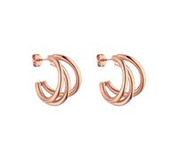 Purelei Eono boucles d'oreilles femme (or rose) - Boucles d'oreilles pour femmes étanches en acier inoxydable (plaqué or rose 14k) - diamètre 2 cm - Bijoux fantaisie pour ton look individuel