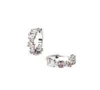 Purelei Fancy Boucles d'oreilles créoles pour femme - Plaqué or 18 carats ou argent avec zircons pastel (blanc, jaune, rose, violet) - Imperméables, hypoallergéniques, Ø 17 mm, Normal, Acier