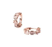 Purelei Fancy Boucles d'oreilles créoles pour femme - Plaqué or 18 carats ou argent avec zircons pastel (blanc, jaune, rose, violet) - Imperméables, hypoallergéniques, Ø 17 mm, Normal, Acier