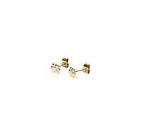 Purelei Flower Studs - Boucles d'oreilles étanches en forme de fleur avec pierres de zircone scintillantes | Acier inoxydable et plaqué or 14 K/18 carats | Symbole de légèreté et de joie de vivre