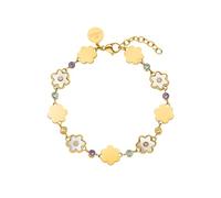 Purelei® Flowering Bracelet (Or) - Bracelet gourmette élégant et fantaisie pour femme - Longueur réglable en 16-19 cm - Inspiration Hawaïenne & Résistant à l'eau