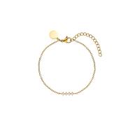 Purelei Glow Bracelet - Design filigrane avec quatre zircons, étanche et réglable - Acier inoxydable, plaqué or 14 carats, plaqué or rose 18 carats ou argent, Eine Grösse, Acier inoxydable, Oxyde de