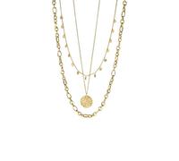 Purelei Hanalei Parure de bijoux 3 pièces pour femme avec chaîne Malihini, Zodiac et Fashion Show - Acier inoxydable - Étanche - Réglable de 35 à 55 cm - Or/argent/or rose, 55 cm, Acier inoxydable