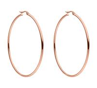 PURELEI® Hoops Boucles d'oreilles (or, argent, or rose), boucles d'oreilles étanches pour femme, créoles en acier inoxydable, cadeau pour femme, 63 mm de diamètre