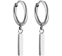 PURELEI® Huli Creole Boucles d’oreilles (Argent) - Boucles d’oreilles en acier inoxydable durable - Boucles d’oreilles femme résistant à l’eau - 1,6 cm diamètre - Bijoux de mode