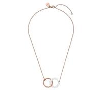 Purelei Infinity Pearl Chaîne - Imperméable et réglable | Chaîne en acier inoxydable avec anneaux entrelacés et perles | Plaqué or 14 K/18 carats | Symbole d'attachement et d'éternité, Eine Grösse