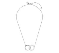 Purelei Infinity Pearl Chaîne - Imperméable et réglable | Chaîne en acier inoxydable avec anneaux entrelacés et perles | Plaqué or 14 K/18 carats | Symbole d'attachement et d'éternité, Eine Grösse