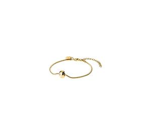 Purelei Inner Light Bracelet - Imperméable & réglable | Bracelet maille serpent filigrane avec boule en zircone | Acier inoxydable et plaqué or 14 K/18 carats | Symbole d'élégance et de force