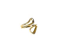 Purelei Journey Bague - Bague design ouverte réglable - Acier inoxydable 14K/18K plaqué or - Pièce de déclaration moderne - Tailles S/M & M/L - Étanche, S-M, Acier inoxydable, Pas de pierre précieuse
