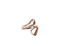 Purelei Journey Ring - Bague design ouverte ajustable - Acier inoxydable 14K/18K plaqué or - Pièce statement moderne - Tailles S/M & M/L - Étanche, M-L, Acier inoxydable, Pas de pierre précieuse