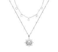 Purelei Kailua Ensemble de 2 colliers pour femme avec chaîne solaire et chaîne Kalea en acier inoxydable, étanche, réglable de 40 à 55 cm, doré/argenté/or rose, inspiré d'Hawaï, Eine Grösse, Acier