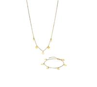 Purelei KALEA-COFFRET CADEAU - Collier & Bracelet en Set - Parure Femme avec Boîte Cadeau - Acier Inoxydable Imperméable à l'eau Réglable - Or/Argent/Or Rose, Eine Grösse, Acier inoxydable, Ormeau