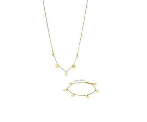 Purelei KALEA-COFFRET CADEAU - Collier & Bracelet en Set - Parure Femme avec Boîte Cadeau - Acier Inoxydable Imperméable à l'eau Réglable - Or/Argent/Or Rose, Eine Grösse, Acier inoxydable, Ormeau