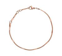 Purelei® Kanani Bracelet (Or rose) - Bracelet gourmette élégant et fantaisie pour femme - Acier inoxydable plaqué or 18K - Longueur réglable en 16/17,5/20 cm - Inspiration Hawaïenne