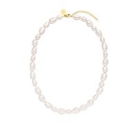 Purelei® Keshi Moonlight Gold Chaîne en acier inoxydable durable avec perles naturelles Longueur réglable 40-45 cm Bijou fantaisie pour votre look individuel Collier de perles pour femme, Perle