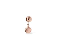 Purelei LEI Seashell Charm - Pendentif étanche en quartz rose (plaqué or 14 carats) pour bracelet LEI - Bijoux combinables pour votre look individuel, 10 x 9,5 mm, Acier inoxydable, Agate