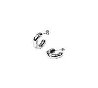 Purelei Life Boucles d'oreilles créoles en acier inoxydable plaqué or 18 carats avec zircons cubiques Design irrégulier avec détails étincelants Résistant à l'eau, Normal, Acier inoxydable, Zircone