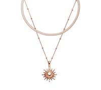 Purelei Molokai Ensemble de 2 colliers pour femme avec collier Ilalo Choker & Sun en acier inoxydable, étanche, réglable de 35 à 55 cm, or/argent/or rose, inspiré hawaïen, Eine Grösse, Acier