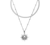 Purelei Molokai Ensemble de 2 colliers pour femme avec collier Ilalo Choker & Sun en acier inoxydable, étanche, réglable de 35 à 55 cm, or/argent/or rose, inspiré hawaïen, Eine Grösse, Acier