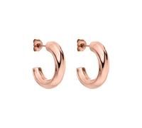 Purelei Movement - Boucles d'oreilles créoles élégantes en acier inoxydable - Boucles d'oreilles créoles texturées modernes - Bijou brillant - Cadeau pour femme, Normale, Acier inoxydable, Nacre