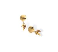 Purelei Ocean Crush Boucles d'oreilles pour femme en acier inoxydable avec pendentifs maritimes, étoile de mer, véritable coquillage et poisson, boucles d'oreilles pour l'été, les vacances et les