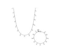 PURELEI Parure de bijoux 'Confident' argent, Taille 40 - 45cm