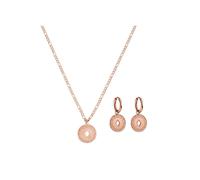 PURELEI Parure de bijoux 'Lolani' or rose, Taille 45 - 50 cm