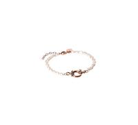 Purelei Pearl Charm Bracelet avec perles d'eau douce et œillet à breloques, en acier inoxydable plaqué or 14 K/18 carats, 16 à 19 cm, bijou élégant, réglable, Eine Grösse, Acier inoxydable, Agate