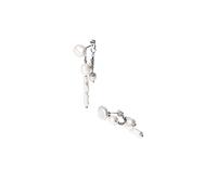 Purelei Pearl Symphony Boucles d'oreilles - 3 en 1 avec perle baroque - Acier inoxydable plaqué or 18 carats - Possibilités de port : clou, boucle et détail de chaîne - 4,9 g (paire), Normal, Acier