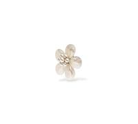 Purelei Pearly Flower Charm pour femme en acier inoxydable avec perles de coquillage, breloque florale avec mousqueton caché, 18 x 2,6 mm, Acier inoxydable, Agate