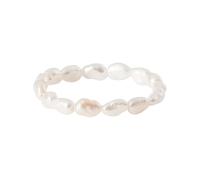 Purelei Pearly Rose bague femme (M-L) - Bague antistress élastique en perles d’eau douce scintillantes - Bague résistant à l’eau - Bijou fantaisie pour un look individuel