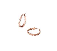 Purelei® PURELEI Boucles d'oreilles créoles en coco, élégantes avec détails ovales mats et boules en métal, en acier inoxydable doré, argenté ou or rose, 24 mm de diamètre, Normal, Acier inoxydable