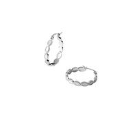 Purelei® PURELEI Boucles d'oreilles créoles en coco, élégantes avec détails ovales mats et boules en métal, en acier inoxydable doré, argenté ou or rose, 24 mm de diamètre, Normal, Acier inoxydable