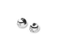 Purelei Resonance Glow Boucles d'oreilles créoles tendance en forme de boule avec zircons blancs en acier inoxydable (or 14 carats / argent / or rose 18 K) - 15,5 mm, Normal, Acier inoxydable, Ormeau