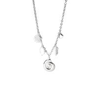 Purelei Sea Dream Collier plastron en acier inoxydable plaqué or 18 carats avec pendentif en forme d'escargot et perles d'eau douce Longueur 35/40/45 cm, Länge: 35-45 cm, Acier inoxydable, Ormeau