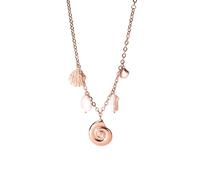 Purelei Sea Dream Collier plastron en acier inoxydable plaqué or 18 carats avec pendentif en forme d'escargot et perles d'eau douce Longueur 35/40/45 cm, Länge: 35-45 cm, Acier inoxydable, Ormeau