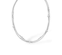 Purelei Sea Gleam Chaîne fine avec perles de coquillage en deux tailles en acier inoxydable (or 14 carats / argent / or rose 18 K) - Collier de perles élégant pour femme - 40-45 cm, Eine Grösse, Acier