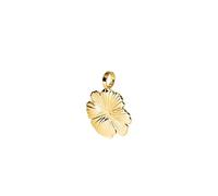 Purelei Share Aloha Charm - Étanche - Pendentif en forme de fleur d'hibiscus en acier inoxydable et plaqué or 14 K/18 K - Symbole de l'attachement naturel, l'harmonie et l'esprit Aloha, 24,5 x 24,8 mm