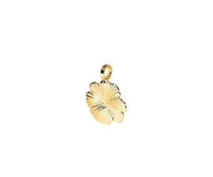 Purelei Share Aloha Charm - Imperméable | Pendentif fleur d'hibiscus en acier inoxydable et plaqué or 14 K/18 carats | Symbole d'association naturelle, d'harmonie et d'esprit Aloha, 24,5 x 24,8 mm