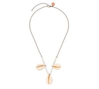 Purelei Shell Pendentif Collier - Imperméable & réglable | Chaîne en acier inoxydable avec pendentifs en coquillage et détails de perles | Plaqué or 14 K/18 carats | Look d'été délicat avec des