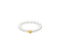 Purelei® Shiny Bloom Bague (or, argent, or rose) - Bague élastique imperméable en perles - Élégante bague avec perles Seashell - Cadeau pour femme - Différentes tailles, acier inoxydable, Seashell