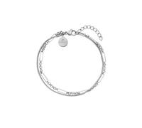Purelei® Sleeky Bracelet (Argent) - Bracelet gourmette élégant et fantaisie pour femme - Longueur réglable en 16-19 cm - Inspiration Hawaïenne & Résistant à l'eau