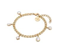 Purelei Soft Shine Bracelet Nacre Acier Inoxydable Etanche | Longueur : réglable, 16/17,5/19, poids : 3,8 g, or : acier inoxydable plaqué or 14 carats, plaqué or rose 18 carats