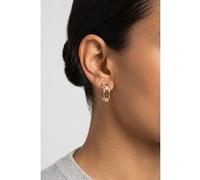 Purelei Boucles d'oreilles Star - Imperméables - Créoles doubles avec pierres scintillantes - Acier inoxydable et plaqué or 14 K/18 carats - Élégantes boucles d'oreilles inspirées de la communauté