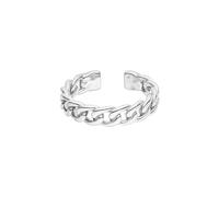 Purelei Strong Bague réglable en acier inoxydable avec maillons entrelacés résistant à l'eau - Plaqué or 14 carats, plaqué or rose 18 carats ou argent, Acier inoxydable, Aucune pierre précieuse
